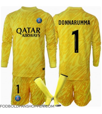Paris Saint-Germain Gianluigi Donnarumma #1 Målmand Tredjetrøje Børn 2024-25 Langærmet (+ Korte bukser)